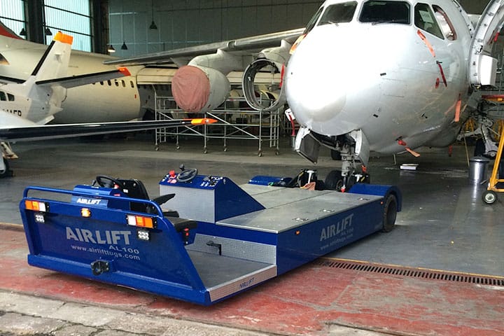 Airlift AL100 twin steer electric towbarless aircraft tug