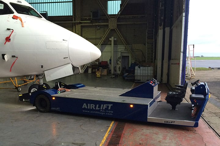 Airlift AL100 twin steer electric towbarless aircraft tug